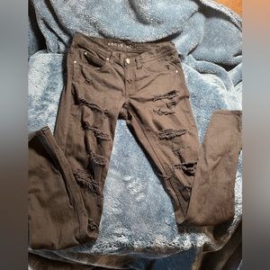 Men’s black ripped skinny jeans size 32x31
